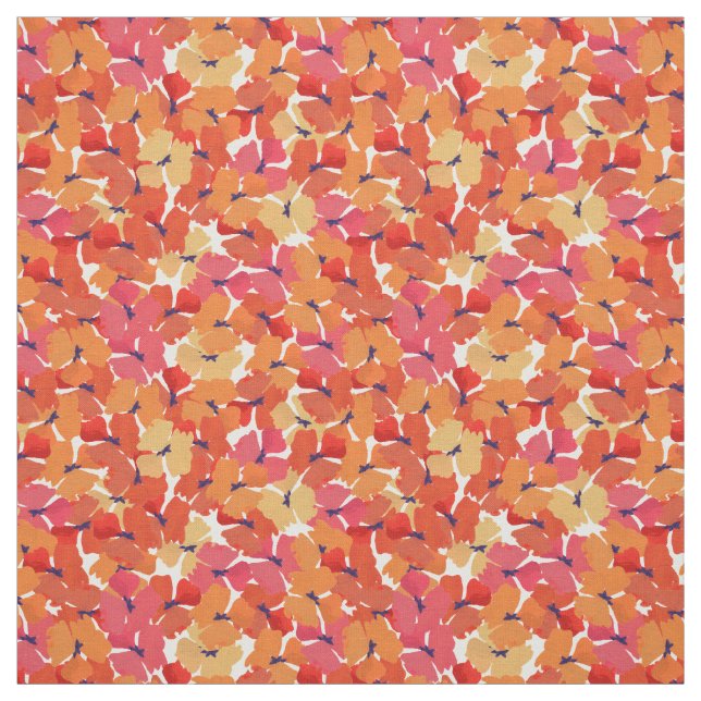 Tecido Papoilas de campo vermelhas feitas sob encomenda (Modelo)