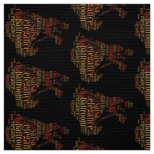 Tecido Par dançante como palavras design de nuvem