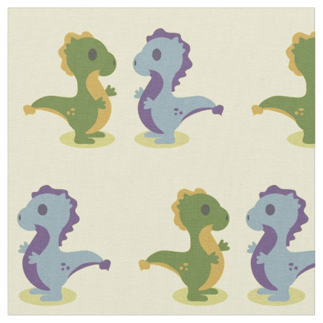 Tecido Par de Dinossauro Cólvora Troço_Trova (Detalhe)
