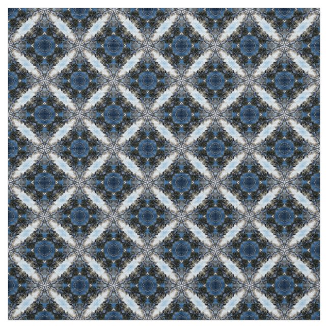 Tecido para móveis azul Glitch2 branco (Modelo)