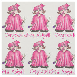 Tecido Parabéns - Boné de formatura personalizado