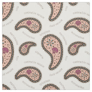 Tecido Paramecia Paisley Fofa Microbio Biologia Ciência