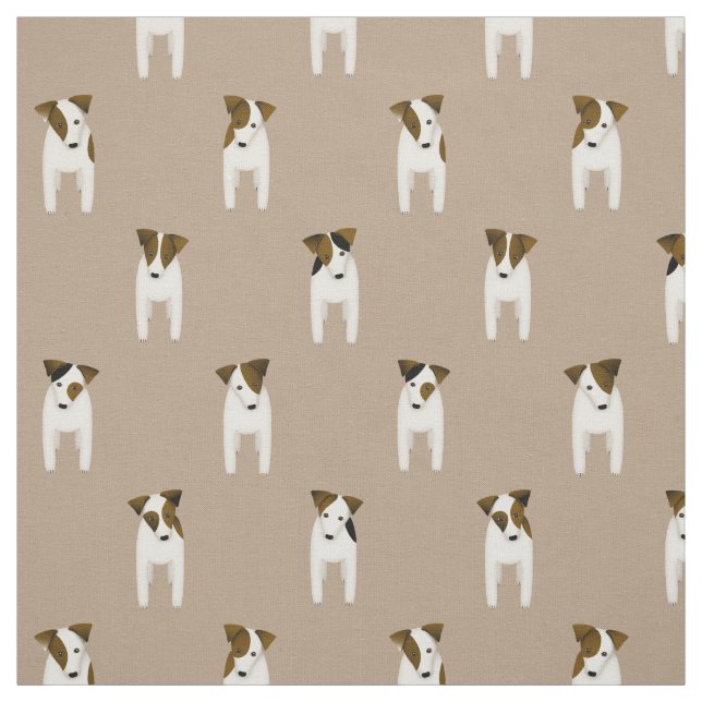 Tecido Parson Jack Russell Terriers Cães bonitinhos de qu (Modelo)