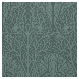 Tecido Pássaros em Cores Espessas e Sombras Folha