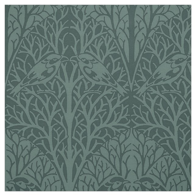 Tecido Pássaros em Cores Espessas e Sombras Folha (Modelo)