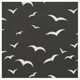 Tecido Pássaros voadores negros e brancos