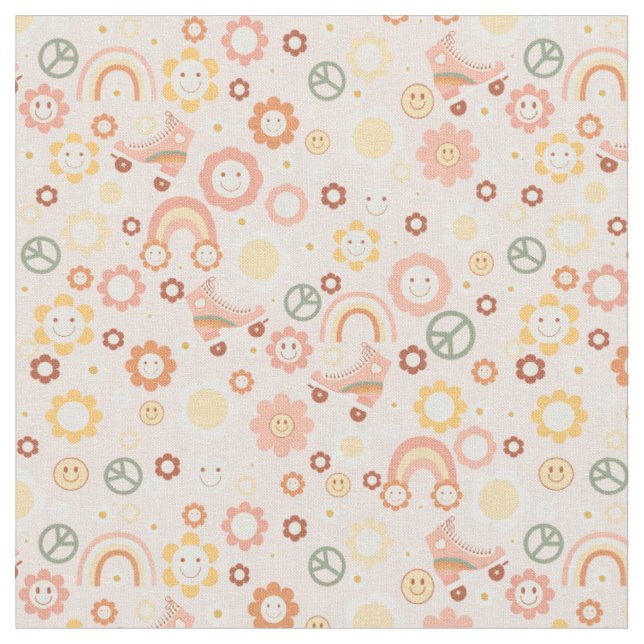 Tecido pastel de boho retro hippie (Detalhe)