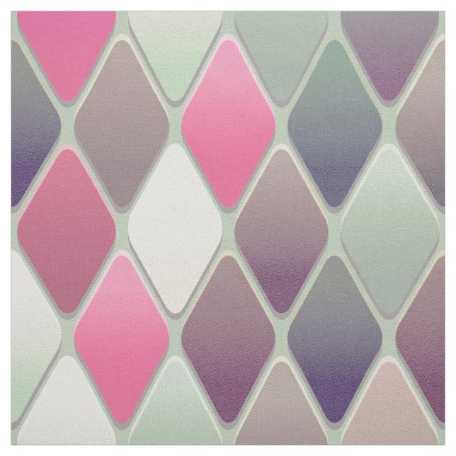 tecido pastel de diamante verde rosa impressão (Modelo)