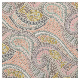 Tecido pastel de peixe mosaico