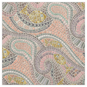 Tecido pastel de peixe mosaico