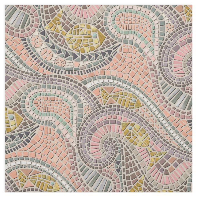 Tecido pastel de peixe mosaico (Modelo)