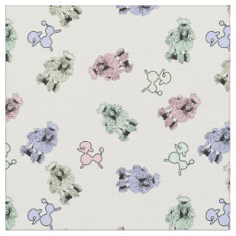 Tecido Pastel Poodles