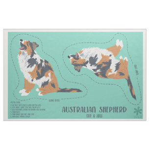 Tecido Pastor australiano Aussie Dog Cut and Sew