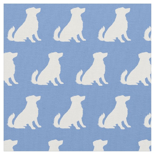 Tecido Pastor australiano Silhouette Light Blue (Detalhe)