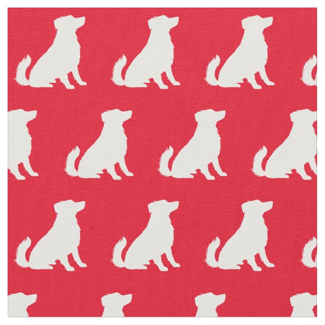 Tecido Pastor australiano Silhouette Pet Aussie Red (Detalhe)