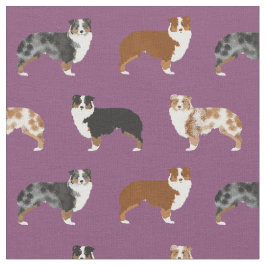 Tecido Pastores australianos roxos