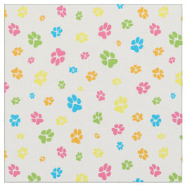 Tecido Pata de Cachorro Bonita Imprime Pistas Coloridas P