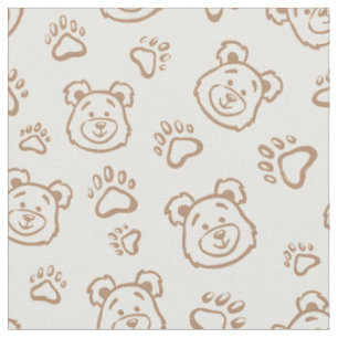 Tecido Patas de Urso Boho Menino Bebê Crianças Neutro Beg
