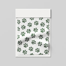 Tecido patas, patas caninas, patas verdes