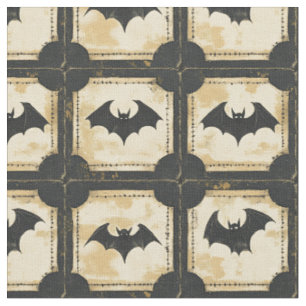 Tecido Patchwork do Grunge Denim Halloween com Bats (2)