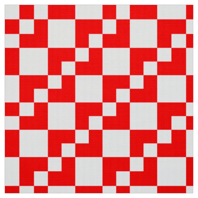 Tecido Patchwork Domino - Vermelho e Branco (Modelo)