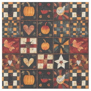 Tecido Patchwork Rustic   Padrão de Inclinação do outono 