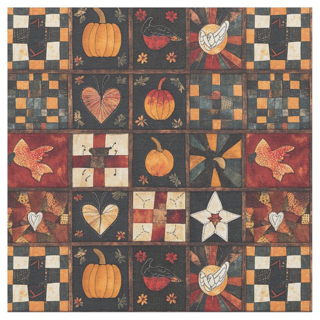 Tecido Patchwork Rustic | Padrão de Inclinação do outono  (Detalhe)