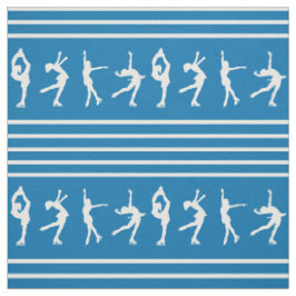 Tecido Patinagem artística listrado azul e branco