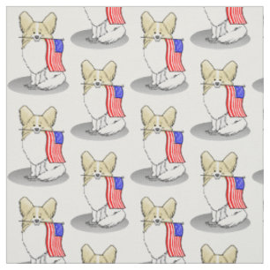 Tecido Patriótica American Flag USA Papillon (limão)