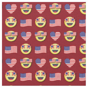 Tecido Patriótica feliz da bandeira americana 4 de julho