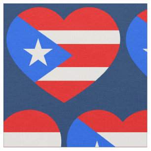 Tecido Patriótico Porto Rico Sinalizador de Amor Padrão C