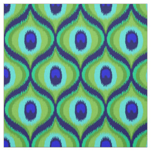 Tecido Pavão cor moroccan ikat design