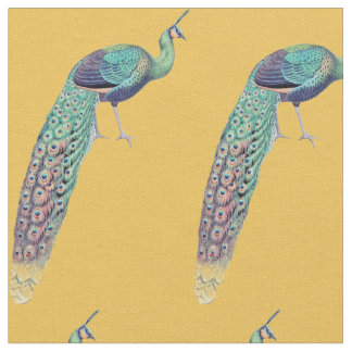 Tecido Pavão dourado