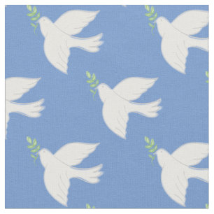 Tecido Paz Espalha Azul Cristão Religioso