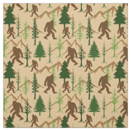 Tecido Pé Grande Escondendo-se na Floresta Sasquatch Padr
