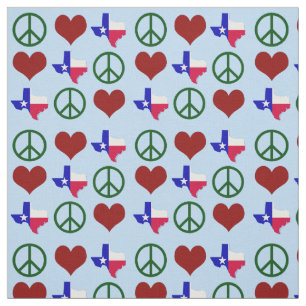 Tecido Peace Love Texas Pattern