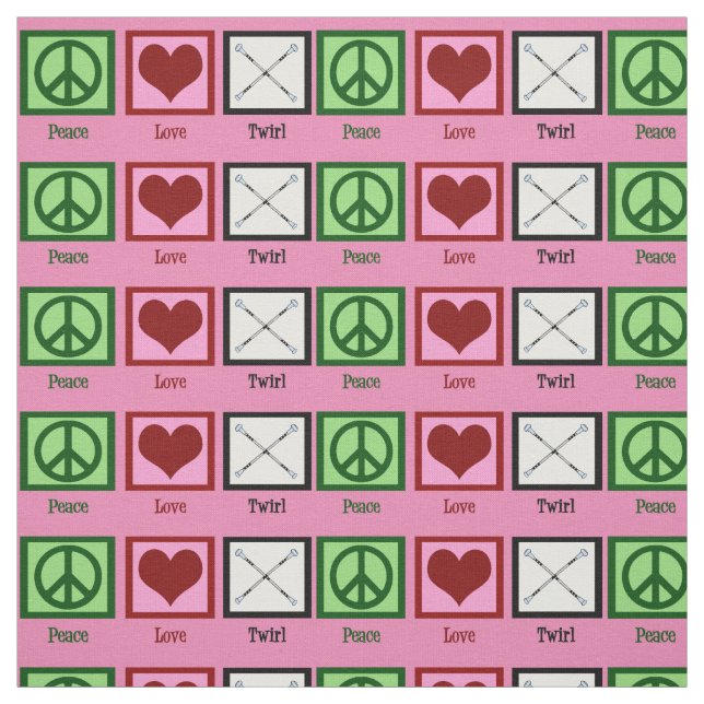 Tecido Peace Love Twirl (Modelo)