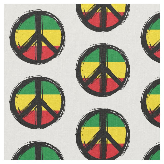 Tecido Peace Symbol with reaggae style (Detalhe)