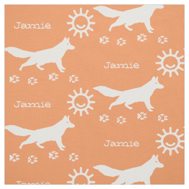 Tecido Peach Apricot Kids Sunshine Fox Track Personalizad (Modelo)