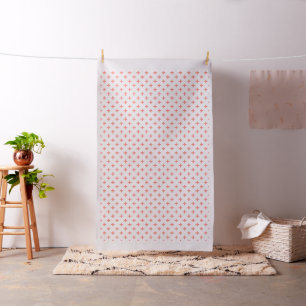 Tecido Peach polka cruza em branco