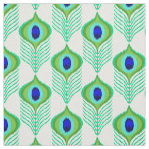 Tecido Peacock feather moroccan ikat design