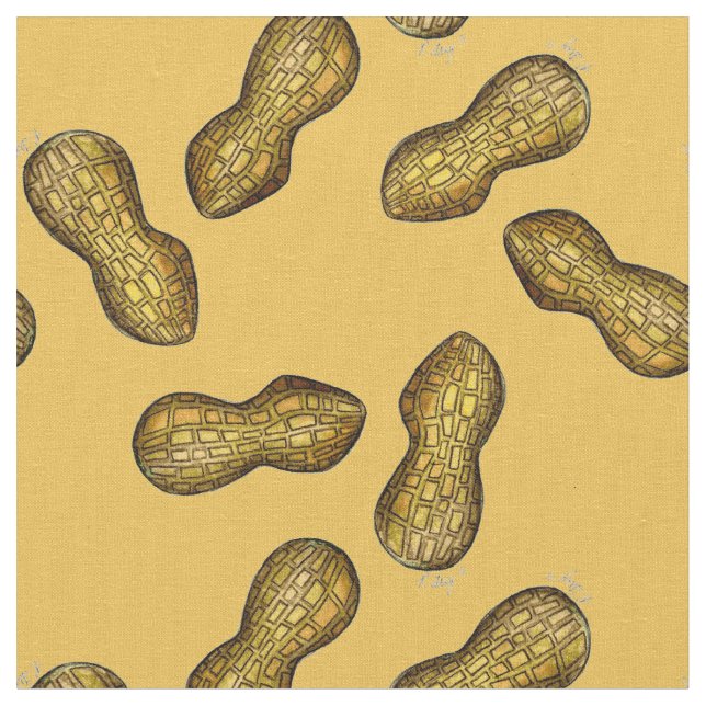 Tecido Peanuts de Ballpark torrados Loucos de Comida de l (Detalhe)