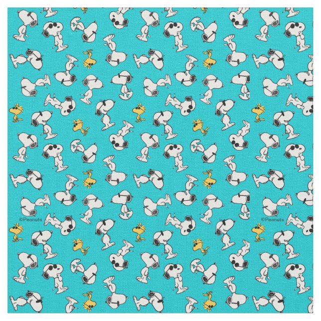 Tecido Peanuts | Snoopy & Woodstock Sunglasses (Detalhe)