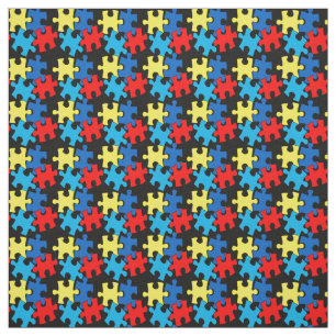 Tecido Peças Quebra-cabeça Autismo - Pequenas