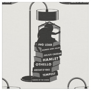 Tecido Peças Shakespeare de Leitura de Gato Negro