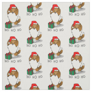 Tecido Pecuária de Natal Santa Hat Shetland (sable)