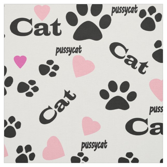 Tecido Pegadas de gato (Modelo)