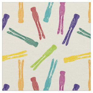 Tecido Pegadas de Lavagem Coloridas de Peles de Pau