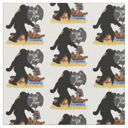 Tecido Peito do tesouro pirata Sasquatch