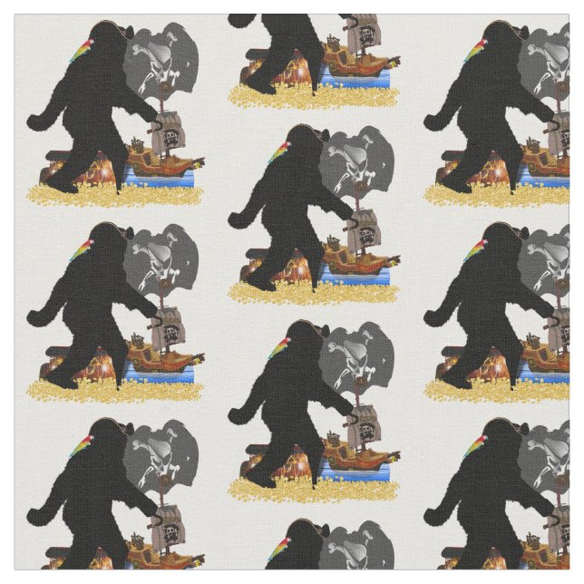 Tecido Peito do tesouro pirata Sasquatch (Detalhe)